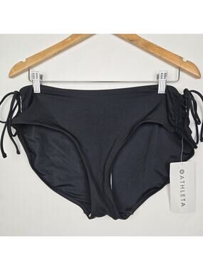 ATHLETA Cinch Full Bikini Bottom Size‎ XL Black